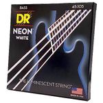 DR NWB-45 Strings HI-DEF NEON™ - WHITE coloured Bass Strings: Medium 45-105