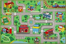 Capslpad Kids Play Rug Town City Ro