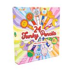 abeec 24 Funky Pencils With Rubbers - Funky Pencils For Kids, Party Bag Fillers, Stocking Fillers Kids, Class Gifts And Kids Party Favours. Funky Stationery, Pencil Eraser Set For Children