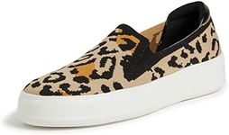 Dearfoams Women's Original Comfort Sophie Slip-on Sneaker, Leopard, 7.5 US