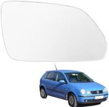 Ruolin Mirror Glass Right, Wing Mirror Glass Replacement Mirror Glass Heated Right Compatible with Skoda Oktavia (1Z3 / 1Z5) 2004-2008, Compatible with Polo 9N3 2005-2009