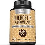 Sunergetic Premium Quercetin & Bromelain Supplement Powerful Quercetin Bromelain Complex to Help Support Immune System, Cardiovascular Health & Seasonal Support Quercetin 1000mg Per Serving 60