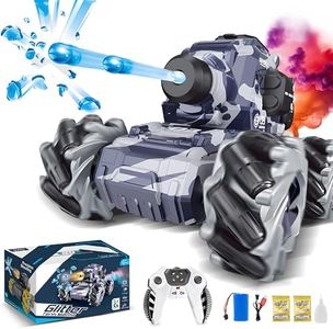 RC Tank That Shoots BBS, Water Bullet Shooting RC Stunt Car for Kids, 2.4GHz Remote Control Truck with Light Spray, 360° Rotation & Drifting, Birthday Gift for Boys, 30+ Min Playtime