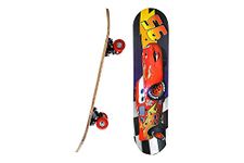 BABA FAB Portable Handheld Lightweight Skateboard 24" Light Flashing 4 Wheels Mini Cruiser Skateboard, Beginners Longboard Suitable for Kids, Age (5-9 Years) (Dead Pool Print)