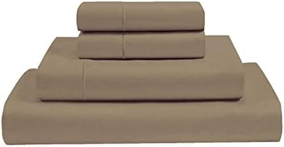 MyGiza Sheets,100% Certified Giza Egyptian Cotton Sheets-Full XL Extra Long Size Giza Cotton Sheets Set to Fit Upto 15 Inches Deep Mattress (4 Pcs) Taupe