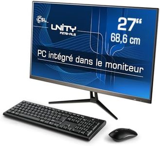 PC Tout-en-Un CSL Unity F27B-ALS, 68,58 cm (27 Pouces, 1920x1080 Full HD) - AIO Puissant (Intel N200 CPU 4x3700 MHz, 512 Go SSD, 16 Go DDR4-RAM, Win 11 Pro), Noir