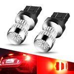 AUXITO 2024 Upgraded 7440 7443 LED Bulb Red for Tail Lights Brake Lights, 400% Brighter T20 W21W 7441 7444 LED Lights with Projector for Stop Tail Brake Turn Signal Lights, Pack of 2