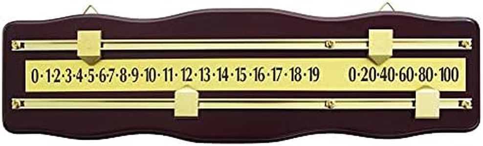 Formula Sports 2 Player Snooker & Billiards Scoreboard, Mahogany and Brass