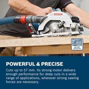 Bosch Professional 18V Cordless Circular Saw – 165mm Blade, 57mm Cut, L-BOXX