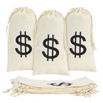 Juvale Drawstring Money Bags for Casino Theme Poker Party Favors (Small, 12 Pack)