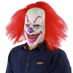 Scary and Sinister Halloween Clown Masks, Costume Cosplay Props, Adult Latex Clown Masks，Horror,Devil