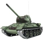 Heng Long Modified Edition 1/16 2.4ghz Remote Control Soviet Union T34 Tank Model(360-Degree Rotating Turret)(Steel Gear Gearbox)(3800mah Nimh Battery)(Metal Tracks &Sprocket Wheel & Idle Wheel)