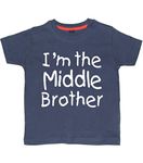 Edward Sinclair | 2-3 Years | I'm The Middle Brother | Navy Children's T-Shirt