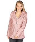 Charles River Apparel Women's New Englander Waterproof Rain Jacket, Rose Gold/Plaid, L