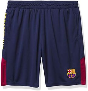 Icon Sports Mens Team Soccer Shorts UEFA Champions League Soccer Barcelona, Team Color, Medium (FCB03SH-N)