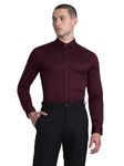 Jack & Jones Men's Solid Slim Fit Shirt (12232492- Zinfandel