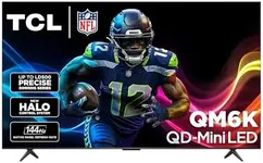 TCL 85-Inch QM6K QLED 4K Smart QD-Mini LED TV with Google TV (85QM6K, 2025 Model) Dolby Vision IQ, Dolby Atmos, HDR, Game Accelerator up to 288Hz, Voice Remote, Works with Alexa, Streaming Television