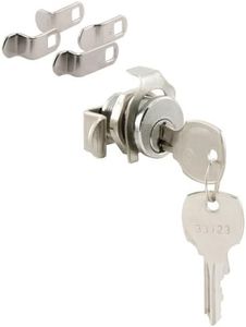 Prime-Line Products S 4573 Mailbox Lock, 5 Cam, Nickle Finish, National Keyway, Opens Counter-Clockwise, 90º Rotation