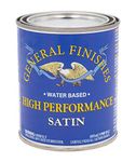 General Finishes High Performance Water Based Topcoat, 1 Pint, Satin