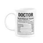 Visibee Doctor Nutritional Facts FPM157 Printed on Ceramic White Coffee Mug