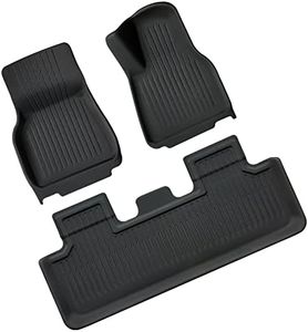 CMMCAT RHD Floor Mats for Tesla Model Y 2023-2024, Largest Coverage,Non Slip All-Weather,Durable，XPE/TPR Noise Reduction Rubber,Not Deformed-Heavy Duty / 3 Piece Set(AU RHD)