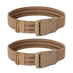 IDOGEAR Tactical Leg Strap Thigh Belt for Holster Knife Thigh Strap Outdoors EDC Leg Hanger with Quick-Release Buckle Unisex Elastic Nylon (Coyote Brown-2pcs)