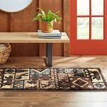 HOME DYNAMIX Buffalo Bear Lodge Runner Area Rug, Brown/Red, 1'10"x6'10"