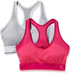 PUMA Women's Seamless Bra, Pink/White, Medium