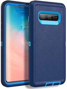 MXX Compatible with Samsung Galaxy S10 Plus Case, 3-Layer Super Protective Full Heavy Duty Tough Rugged Bumper Cover, Shock & Dust Proof, Made for Galaxy s10 Plus Phone Case 6.4" - (Blue)