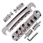 Chrome ABR-1 Tune-o-matic Bridge Tailpiec e Stop Roller Saddle Bridge Bar For Les Paul Guitar