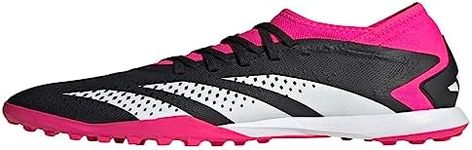 adidas Unisex Predator Accuracy.3 Turf Soccer Shoe, Black/White/Team Shock Pink, 10.5 US Men