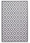 GBS Lightweight Reversible Portable Rug - Modern Stain Water Resistant Non Fading Plastic Mat - Perfect For Summer Garden Patio Picnic Deck Beach - Indoor/Outdoor (Grey, 120 x 180 cm)