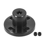 uxcell 3mm Inner Dia H13*D10 Rigid Flange Coupling Motor Guide Shaft Coupler Motor Connector Black for DIY Parts