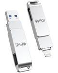 【App-le Certified 1T B】 iDiskk Photo Memory Stick iPhone Flash Drive Photo Stick for iPhone (14/13/12/11 Pro/Plus/Pro Max,13/12 Mini,XR,XS,XS Max,X),Lightning iPad, MacBook/PC External USB Storage