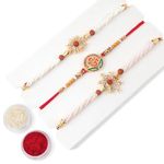 KSJONE Set of 2 Veera Design Rakhi Set for Men Multicolor Thread Rakhi for Brother/Bhaiya/Bhabhi/Bhai/Bro Rakshabandan Sister Rakhee Mauli Bracelet