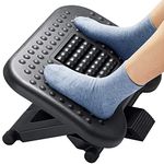 HUANUO Foot Rest, Foot Rest Under Desk with Massage Function, Adjustable Angle & 3 Different Height Positions, Non-Slip Foot Stool for Office & Home