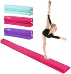 ZENY 9ft Folding Gymnastics Balance Beam Low Floor Balance Beam Bar with Anti-Slip Base Extra Firm Foam Walking Beams Home Balance Training Gymnastics Equipment (Pink)