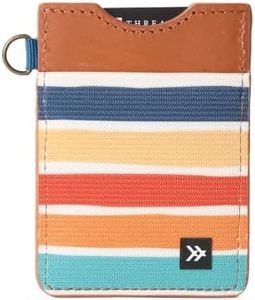 Thread Wallets Slim Minimalist Elastic & Leather Vertical Wallet with RFID for Men & Women | Small Credit Card Holder for Front Pocket (Legacy)
