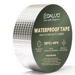 DALUCI Super Strong Waterproof Butyl Tape for Leakage Repair – Self Adhesive Heavy Duty Aluminum Foil Tape for Roof Waterproofing, Water Leakage, Pipe, Wall & Tank Sealing (Silver, 2 Inch (5CM*5M))