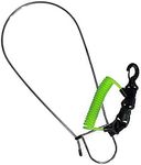 Calissa Offshore Kayak & Spearfishing Stainless Steel Fish Stringer Clip + 36” Steel Core Lanyard+Speargun Spear Fishing Freedive Freediving Scuba Dive Diving Large Holder (Green - Regular)