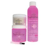 Sunshine Premium Jewelry Cleaner – 4oz Cleaner with Brush, 6oz Refill Bottle and 1.5oz Polishing Cream – Safe to Use on Gemstones, Soft Stones, Precious Metals on All Types of Jewelry