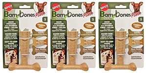 Ethical Pet 3 Pack of Bam-Bones Plus Durable Chew Toys for Dogs, Small, Chicken Flavor