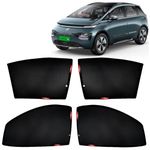 KINGSWAY® Windsor EV Car Sun Shade Z-Black Non Magnetic Fix Type Curtains for 2024 Onwards Model, Compatible with Morris Garages (MG) Windsor EV Side Window, Only Half Cut in Front Window, 4 Pcs