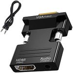 Aolirot HDMI to VGA 1080P Adapter Aolirot HDMI Female to VGA Male Video Converter Adapter with 3.5mm Audio Jack Support Computer Desktop Laptop PC Monitor Projector HDTV Chromebook Xbox and More