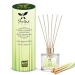 Shrida Citrus Zenith Lemongrass Reed Diffuser Set – 120ml Glass Aroma Oil Diffuser with 6 Designer Reed Sticks | Toxin-Free, Long-Lasting Room Freshener for Home, Office & Bathroom (Up to 45 Days)