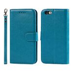 SunYoo for iPhone 6S Case with Cards Holder,étui Coque Pour iPhone 6 Leather Case with Wrist Strap,PU Leather Wallet Case Magnetic Flip Cover Bag Coque étui portefeuille Pour iPhone 6S 6 Blue