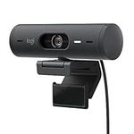 Logitech Brio 500 Full HD Webcam with Auto Light Correction, show Mode, Dual Noise Reduction Mics, Webcam Privacy Cover, Works with Microsoft Teams, Google Meet, Zoom, USB-C Cable, Streaming -Graphite