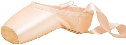 IJONDA Pointe Shoes for Women, Professional Performance Grade Ballet Shoes, Girls Flats Dance Slippers(Toe Leather, Numeric_ 9)