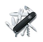 Victorinox Climber Swiss Army Knife, Medium, Multi Tool, 14 Functions, Blade, Bottle Opener, Black