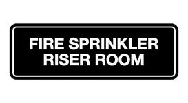 Signs ByLITA Standard Fire Sprinkler Riser Room Sign (Black) - Medium